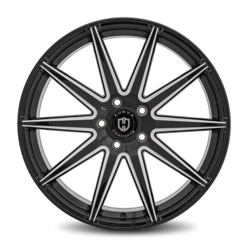 Curva Concepts C49 20×10.5 Blank 35 73.1 Gloss Black Milled