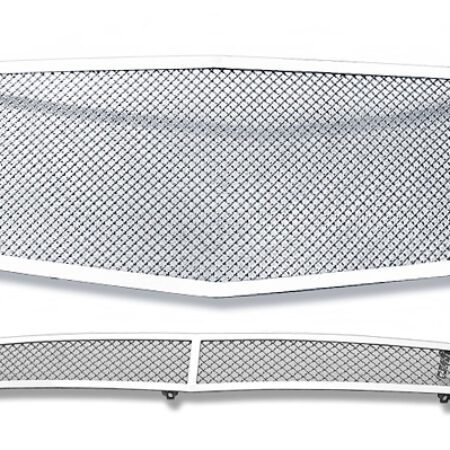 APS GR01GGG68T – Polished Wire Mesh Main Upper & Lower Bumper Grille