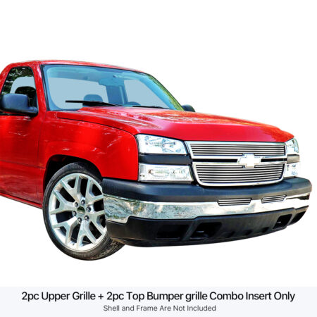 APS GR03FGF73S – Polished Stainless Steel Horizontal Billet Main Upper & Top Bumper Grille