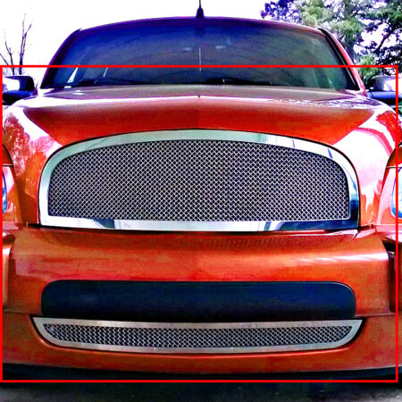 APS GR03GGH68T – Polished Wire Mesh Main Upper & Lower Bumper Grille