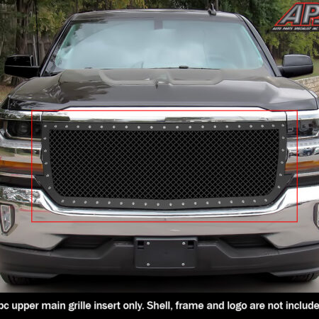 APS GR03LFC75K – Black Rivet Style Wire Mesh Main Upper Grille