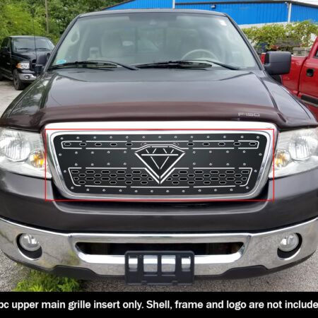 APS GR06DEC50D – Black Double Layer Laser Cut Main Upper Sheet Grille