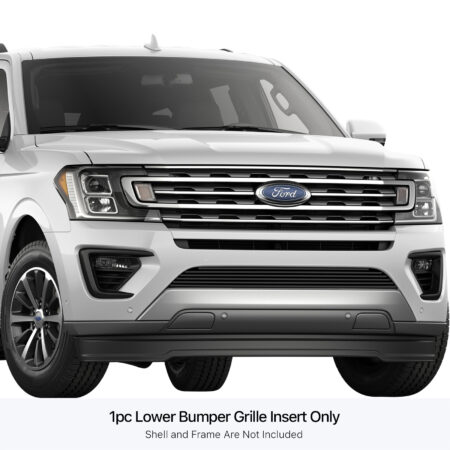 APS GR06FEB99J – Black Stainless Steel Horizontal Billet Lower Bumper Grille