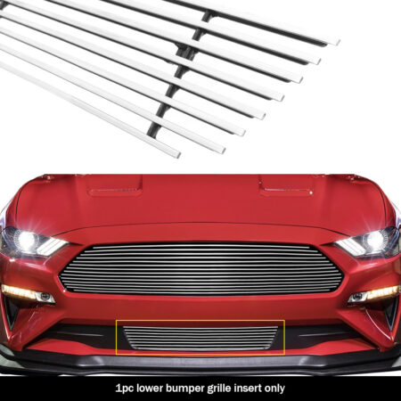 APS GR06FFD09A – Lower Bumper Polished Aluminum Horizontal Billet Grille