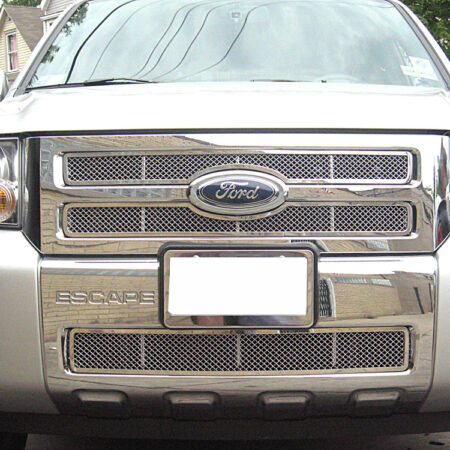 APS GR06GGH28T – Polished Wire Mesh Main Upper & Lower Bumper Grille