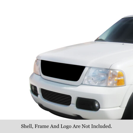 APS GR06HEC32J – Black Stainless Steel Horizontal Billet Lower Bumper Grille
