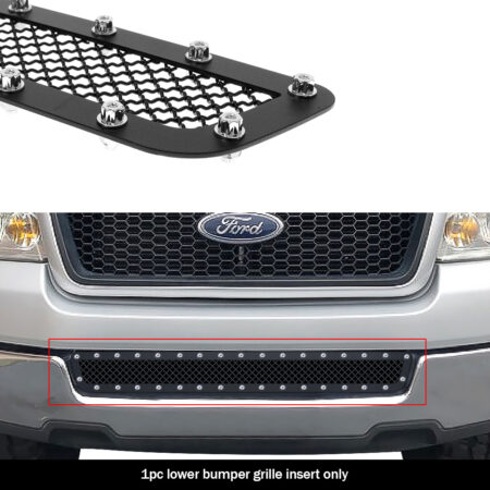 APS GR06LEC51H – Black Rivet Style Wire Mesh Lower Bumper Grille
