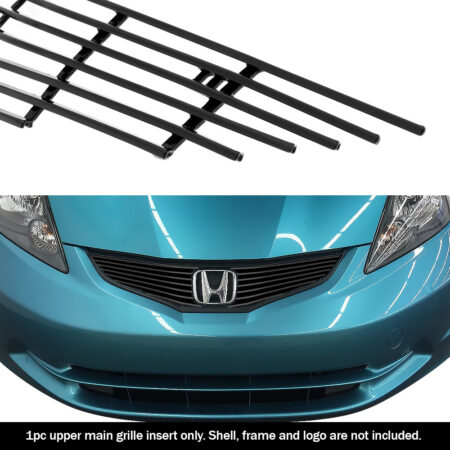 APS GR08FFD24H – Main Upper Black Aluminum Horizontal Billet Grille