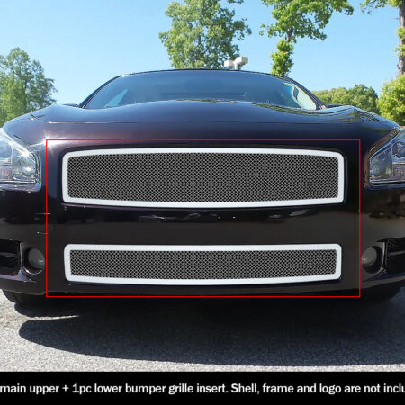 APS GR14GGG74T – Polished Wire Mesh Main Upper & Lower Bumper Grille