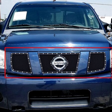 APS GR14LED12H – Black Rivet Style Wire Mesh Main Upper Grille