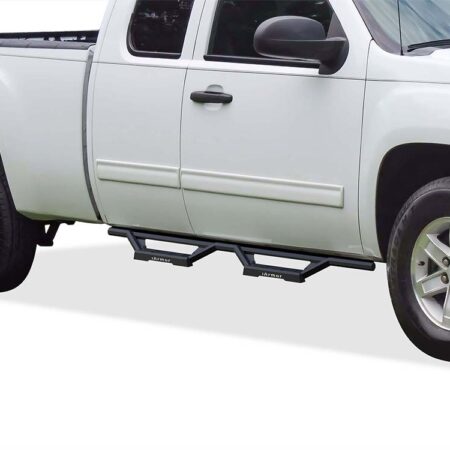 APS IA03WJJ4B – Octagon Tube Drop Style Door-to-Door Black Nerf Bars – Pair