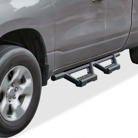 APS IA04WAE9B – Octagon Tube Drop Style Door-to-Door Black Nerf Bars – Pair