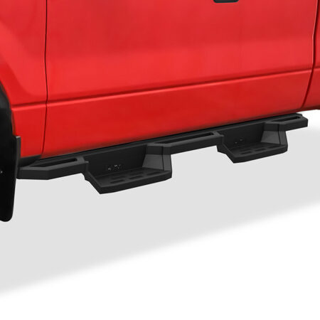 APS IA06NAG6B – Square Tube Drop Style Door-to-Door Black Nerf Bars – Pair