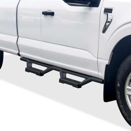 APS IA06WAH8B – Octagon Tube Drop Style Door-to-Door Black Nerf Bars – Pair