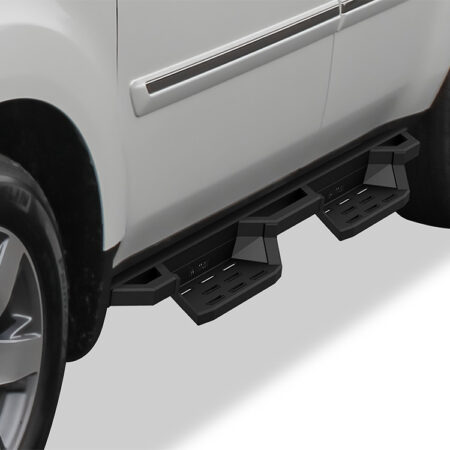 APS IA08NIG0B – Square Tube Drop Style Door-to-Door Black Nerf Bars – Pair