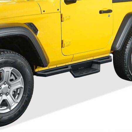 APS IA10NAA6B – Square Tube Drop Style Door-to-Door Black Nerf Bars – Pair