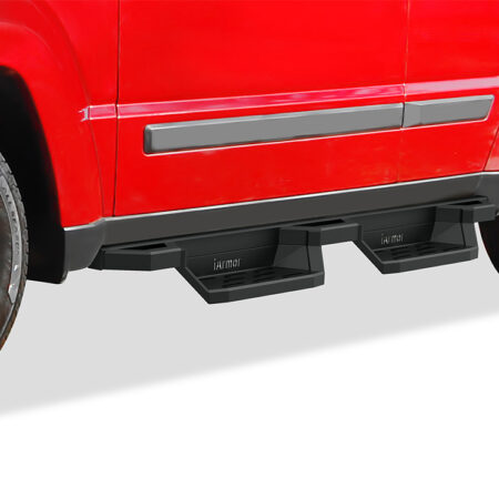 APS IA10NBA9B – Square Tube Drop Style Door-to-Door Black Nerf Bars – Pair