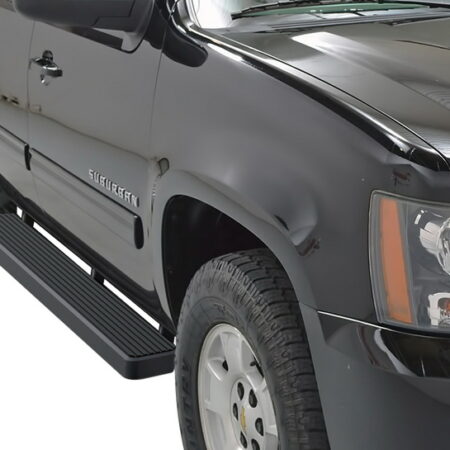 APS IB03FJB2B – 6-Inch Door-to-Door Black iStep Side Steps – Pair