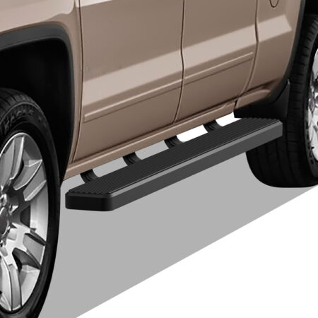 APS IB03FJG1H – 6-Inch Door-to-Door Black iStep Side Steps – Pair