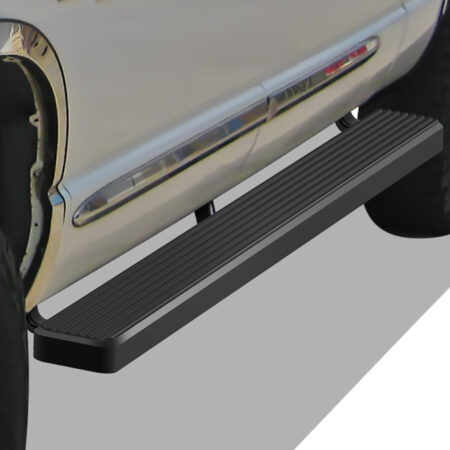 APS IB04EJD8H – 5-Inch Door-to-Door Black iStep Side Steps – Pair
