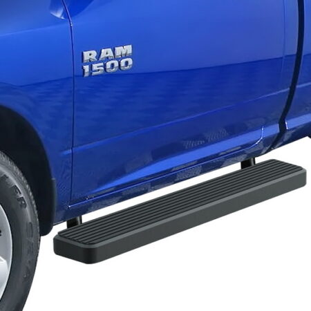 APS IB04FAG8B – 6-Inch Door-to-Door Black iStep Side Steps – Pair
