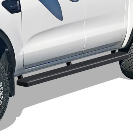 APS IB06EBC9B – 5-Inch Door-to-Door Black iStep Side Steps – Pair