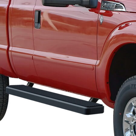 APS IB06EJJ3B – 5-Inch Door-to-Door Black iStep Side Steps – Pair