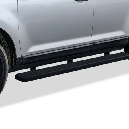 APS IB06FAC8B – 6-Inch Door-to-Door Black iStep Side Steps – Pair