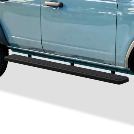 APS IB06FCA1B – 6-Inch Door-to-Door Black iStep Side Steps – Pair