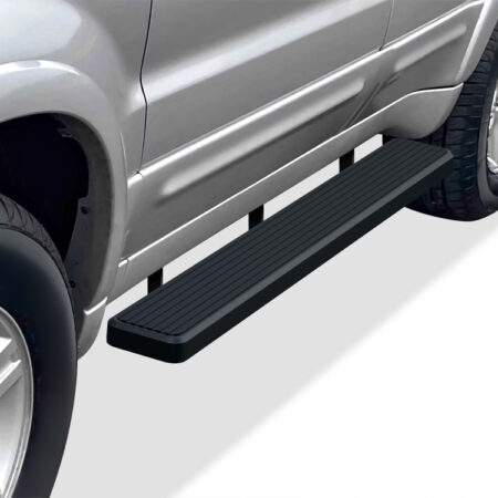 APS IB06FJC4B – 6-Inch Door-to-Door Black iStep Side Steps – Pair