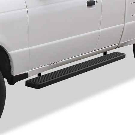 APS IB06FJC9B – 6-Inch Door-to-Door Black iStep Side Steps – Pair