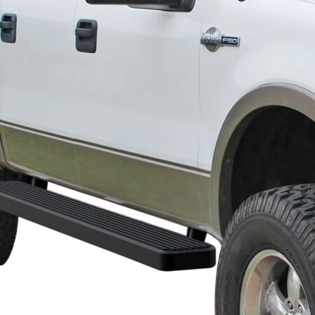 APS IB06FJD4B – 6-Inch Door-to-Door Black iStep Side Steps – Pair