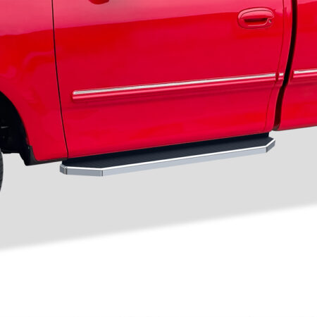 APS IB06RBA1Y – H-Style Door-to-Door Polished Running Boards – Pair