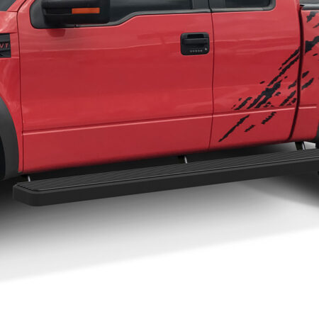 APS IB06SAH8SB – 6-Inch Wheel-to-Wheel Black iStep Side Steps – Pair