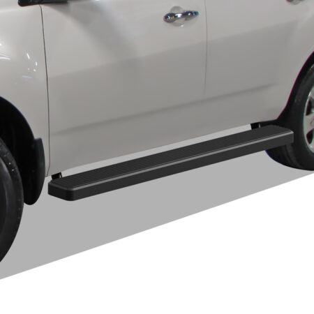 APS IB08EAD1B – 5-Inch Door-to-Door Black iStep Side Steps – Pair