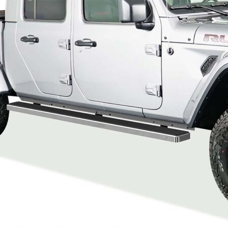 APS IB10FAA5A – 6-Inch Door-to-Door Hairline iStep Side Steps – Pair
