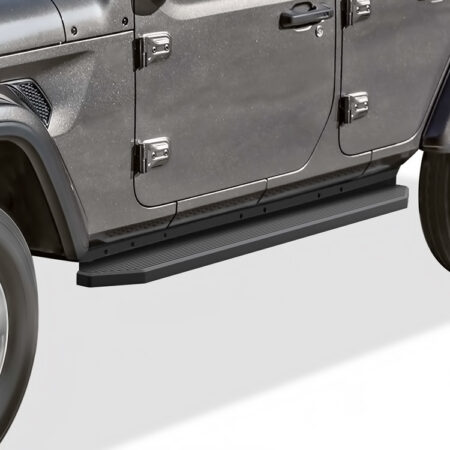 APS IB10RAA1H – H-Style Door-to-Door Black Running Boards – Pair