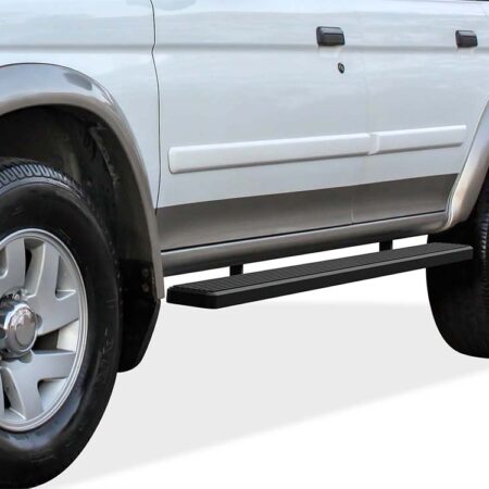 APS IB13FBB4B – 6-Inch Door-to-Door Black iStep Side Steps – Pair