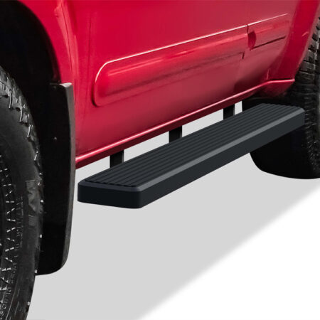 APS IB14FBB7B – 6-Inch Door-to-Door Black iStep Side Steps – Pair
