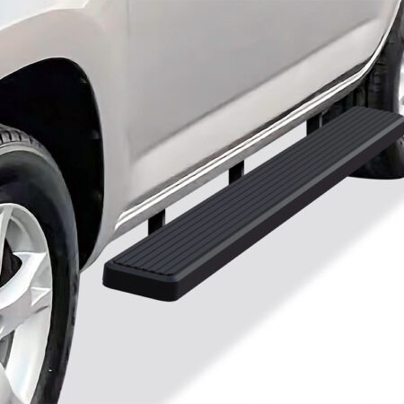 APS IB20FAJ3B – 6-Inch Door-to-Door Black iStep Side Steps – Pair
