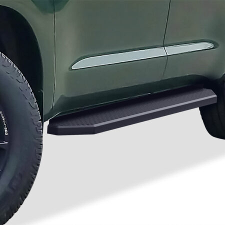 APS IB20RIC6H – H-Style Door-to-Door Black Running Boards – Pair