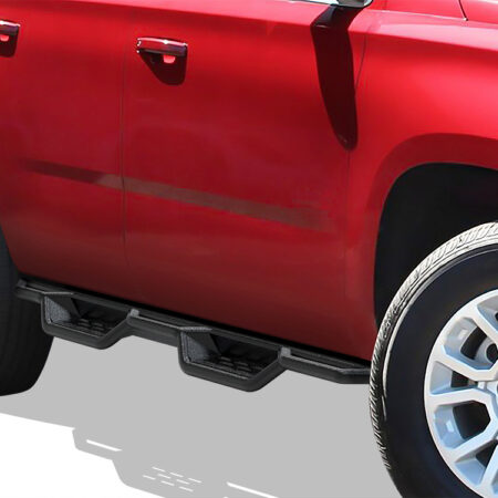 APS WB03NAC1B – Round Tube Drop Style Door-to-Door Black Nerf Bars – Pair