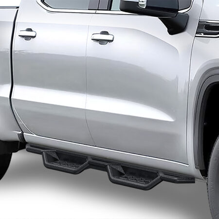 APS WB03NAG1B – Round Tube Drop Style Door-to-Door Black Nerf Bars – Pair