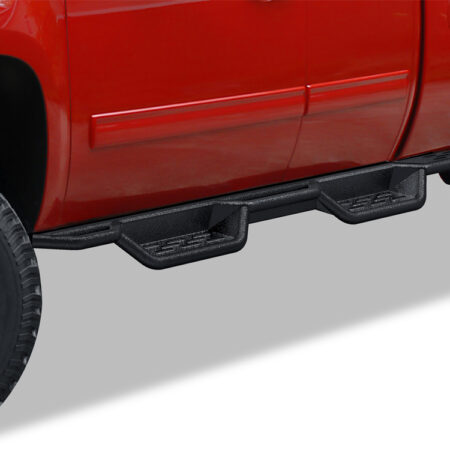 APS WB03NAI5LM – Round Tube Drop Style Wheel-to-Wheel Black Nerf Bars – Pair