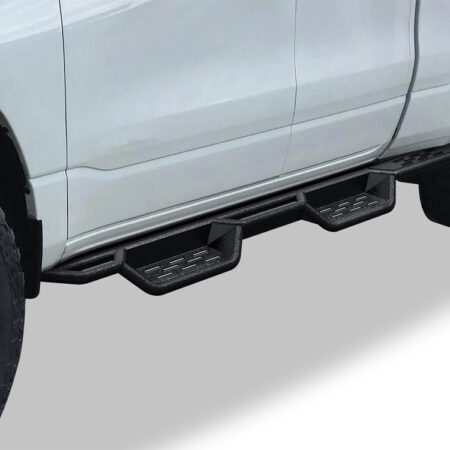 APS WB04NAE9LM – Round Tube Drop Style Wheel-to-Wheel Black Nerf Bars – Pair