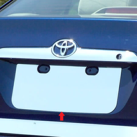 QAA LP24112 – Stainless License Plate Bezel 1-Piece – Fits 2003-2008 Toyota Corolla