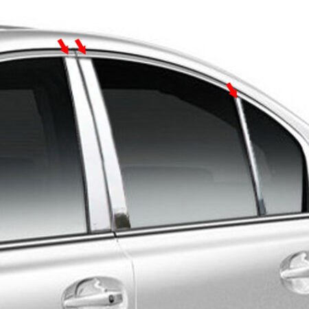 QAA PP10446 – Stainless Steel Pillar Trim 6-Piece – Fits 2010-2014 Subaru Legacy