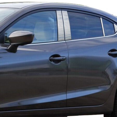 QAA PP14752 – Stainless Steel Pillar Trim 8-Piece – Fits 2014-2018 Mazda Mazda3