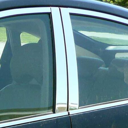 QAA PP24135 – Stainless Steel Pillar Trim 4-Piece – Fits 2004-2009 Toyota Prius