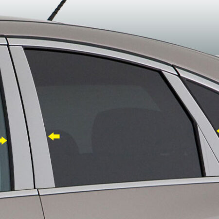 QAA PP28041 – Stainless Steel Pillar Trim 6-Piece – Fits 2008-2013 Infiniti EX
